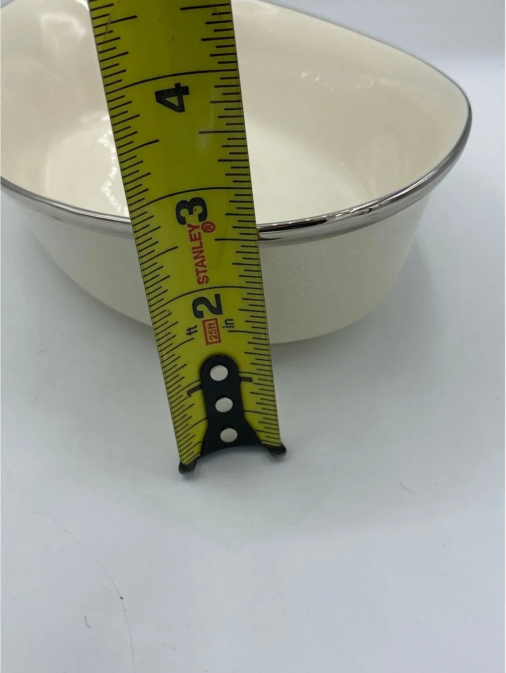 Vintage Lenox Moonstone Platinum Porcelain Oval Serving Bowl 10”